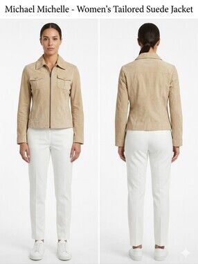 MICHAEL MICHELLE LEATHER JACKET SIZE XL IN A BEAUTIFUL TAN